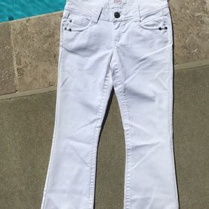 White bootcut jeans
